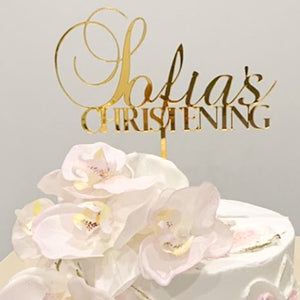 Name Christening Cake Topper