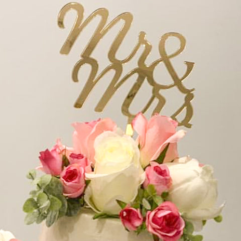 MR & MRS Name Cake Topper