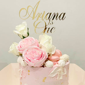 Name and Age (written) Cake Topper