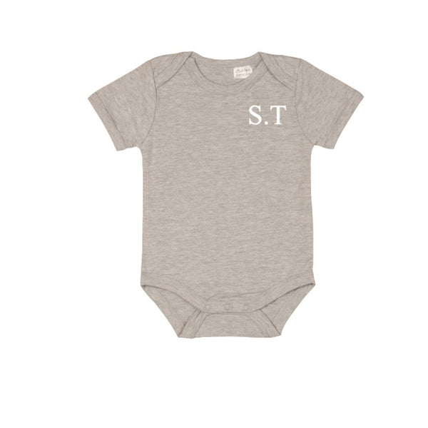 Initials Short Sleeve Bodysuits