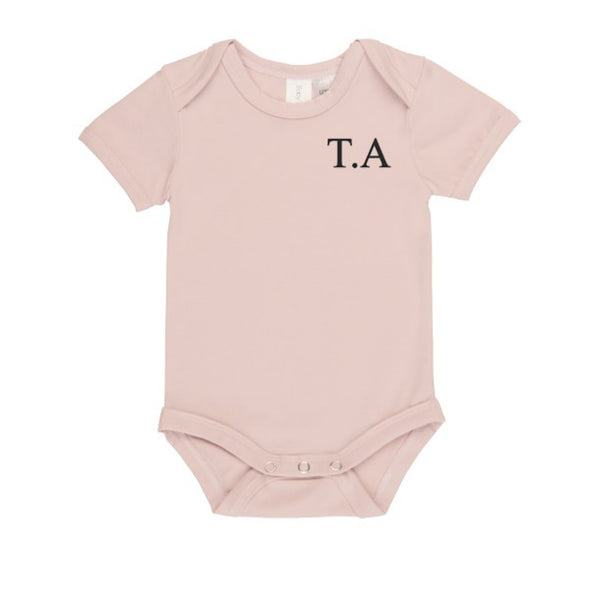 Initials Short Sleeve Bodysuits